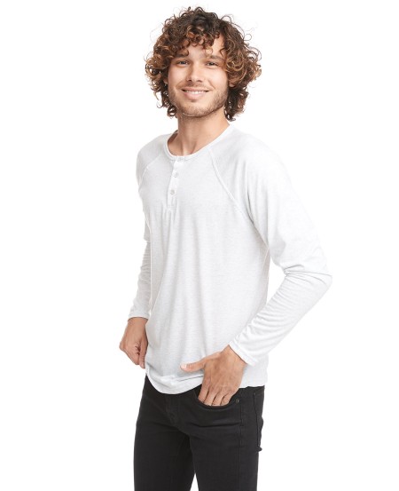 Next Level Apparel 6072 Men's Triblend Long-Sleeve Henley