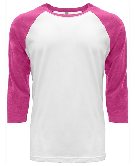 Next Level Apparel 6251 Unisex CVC Three-Quarter Sleeve Raglan Baseball T-Shirt