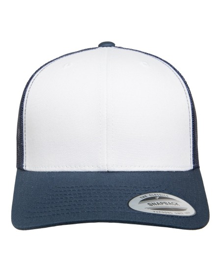 YP Classics 6606W Adult Adjustable White-Front Panel Trucker Cap