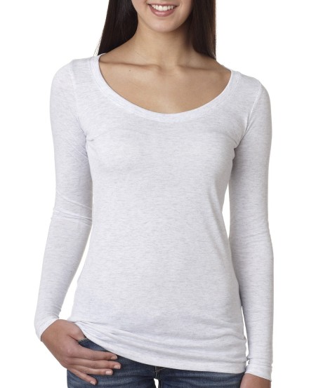 Next Level Apparel 6731 Ladies' Triblend Long-Sleeve Scoop