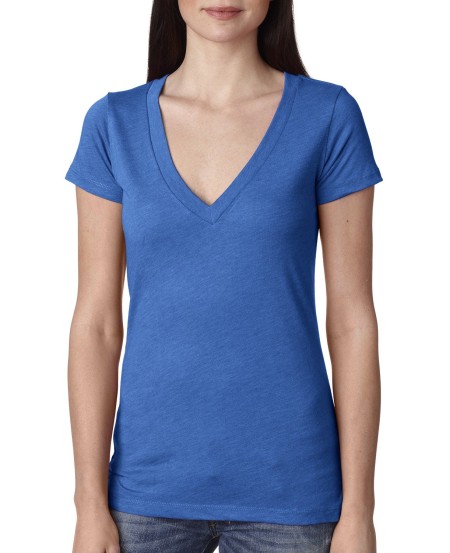 Next Level Apparel 6740 Ladies' Triblend Deep V
