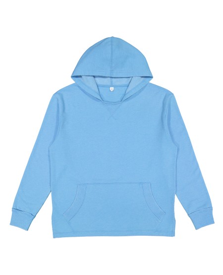 LAT 6936   Adult Vintage Wash Fleece Hooded Sweatshirt