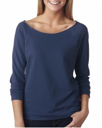 Next Level Apparel 6951 Ladies' French Terry Three-Quarter Sleeve Raglan
