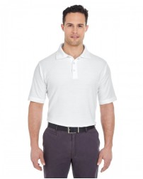 7510 Men's Platinum Honeycomb Piqué Polo - UltraClub Mens Polo Shirts