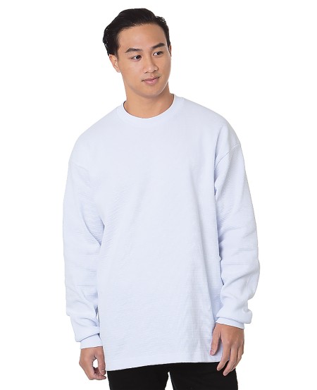 Bayside 8205 Men's USA Made Heavyweight Waffle Knit Long-Sleeve Thermal Shirt