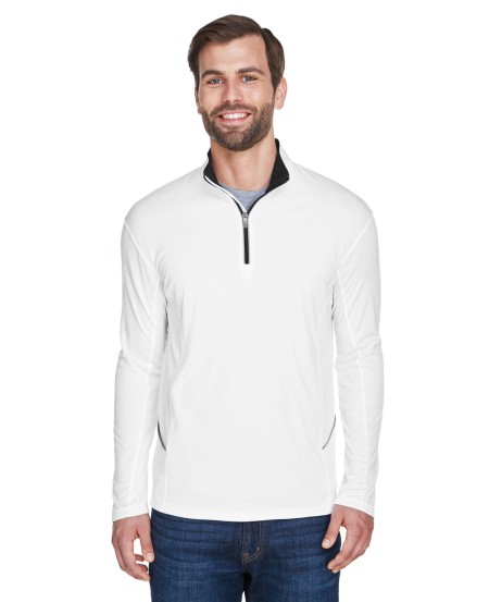 UltraClub 8230 Men's Cool  Dry Sport Quarter-Zip Pullover