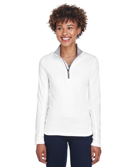 UltraClub 8230L Ladies' Cool  Dry Sport Quarter-Zip Pullover