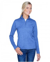 8618W Ladies' Cool & Dry Heathered Performance Quarter-Zip - UltraClub Womens Sweatshirts