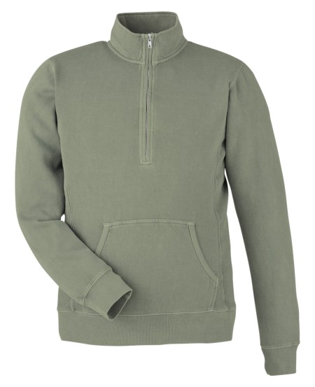 J America 8732JA Unisex Pigment Dyed Fleece Quarter-Zip