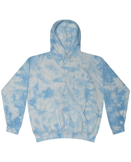 8790 Tie Dye Adult Unisex Crystal Wash Pullover Hooded Sweatshirt