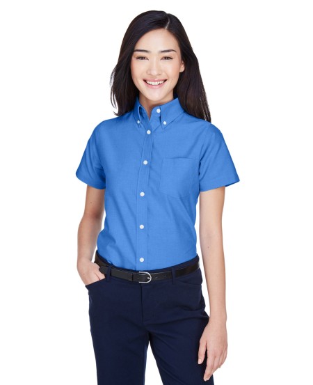 UltraClub 8973 Ladies' Classic Wrinkle-Resistant Short-Sleeve Oxford