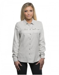 B5200 Burnside Ladies  Solid Flannel Shirt