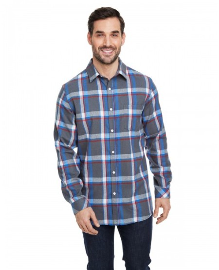 B8212 Burnside Woven Plaid Flannel With Biased Pocket