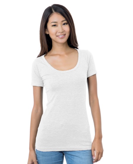 Bayside BA3405 Ladies' USA Made Wide Scoop Neck T-Shirt