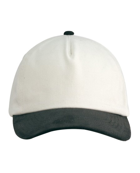 Big Accessories BA710 Two-Tone Corduroy Cap
