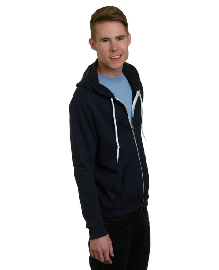 Bayside BA875 Unisex USA Made Full-Zip Lightweight Hooded Sweatshirt