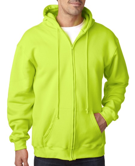 Bayside BA900 Adult USA Made Full-Zip Heavyweight Hooded Sweatshirt