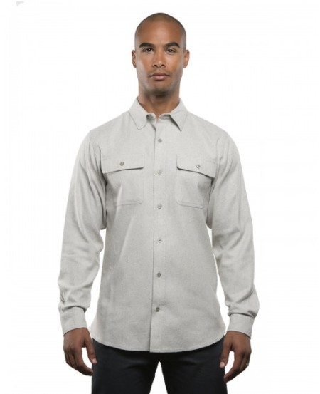 BU8200 Burnside Men s Solid Flannel Shirt