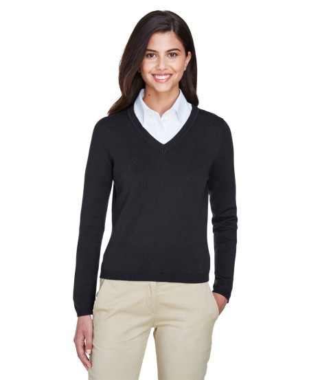 Devon  Jones D475W Ladies' V-Neck Sweater