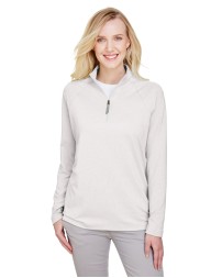 Devon  Jones DG480W CrownLux Performance Ladies' Clubhouse Micro-Stripe Quarter-Zip