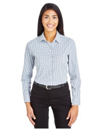 DG540W Devon & Jones CrownLux Performance® Ladies' Micro Windowpane Woven Shirt