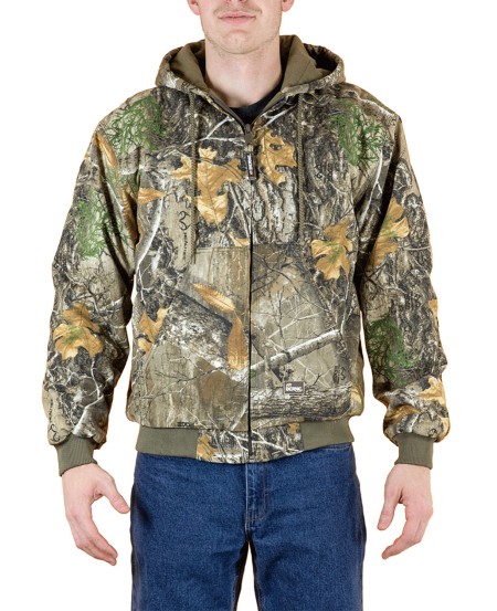 Berne HJ51T Men's Tall Highland Washed Cotton Duck Hooded Jacket
