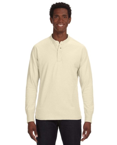 J America JA8244   Men's Vintage Brushed Jersey Henley