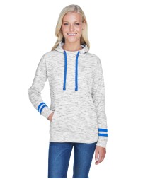 J America JA8674 Ladies' Melange Scuba Neck Sweatshirt