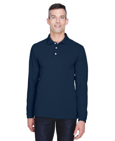 Harriton M265L Men's Easy Blend Long-Sleeve Polo