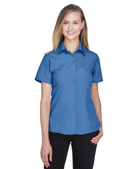 Harriton M560W Ladies' Barbados Textured Camp Shirt