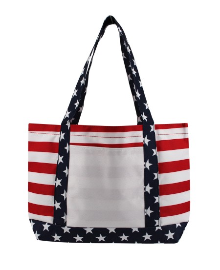 OAD OAD5052 Patriotic Beach Tote Bag