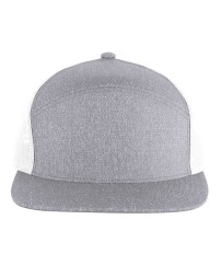 Pacific Headwear P710 Heathered Arch Trucker Snapback Cap