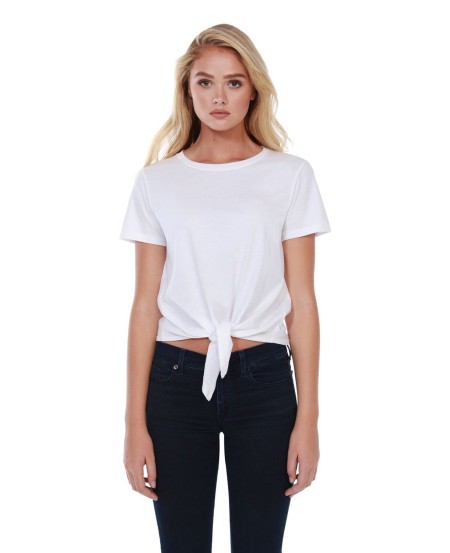 StarTee ST1026 Ladies' Cotton Tie Front T-Shirt