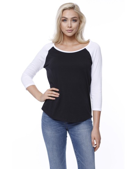 StarTee ST1475 Ladies' CVC Long-Sleeve Raglan