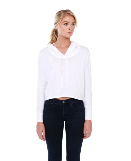 StarTee ST1490 Ladies' CVC Cropped Hoodie T-Shirt