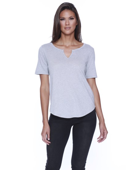 StarTee ST1822 Ladies' CottonModal Slit V-Neck